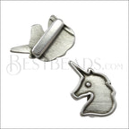 10mm flat UNICORN slider ANT SILVER - 10 pcs