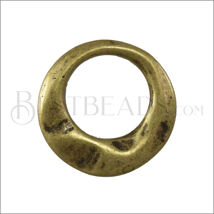 SMALL IRREGULAR RING slider ANT BRASS - 10 pcs