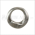 SMALL IRREGULAR RING slider ANT SILVER - 10 pcs