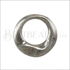 SMALL IRREGULAR RING slider ANT SILVER - 10 pcs