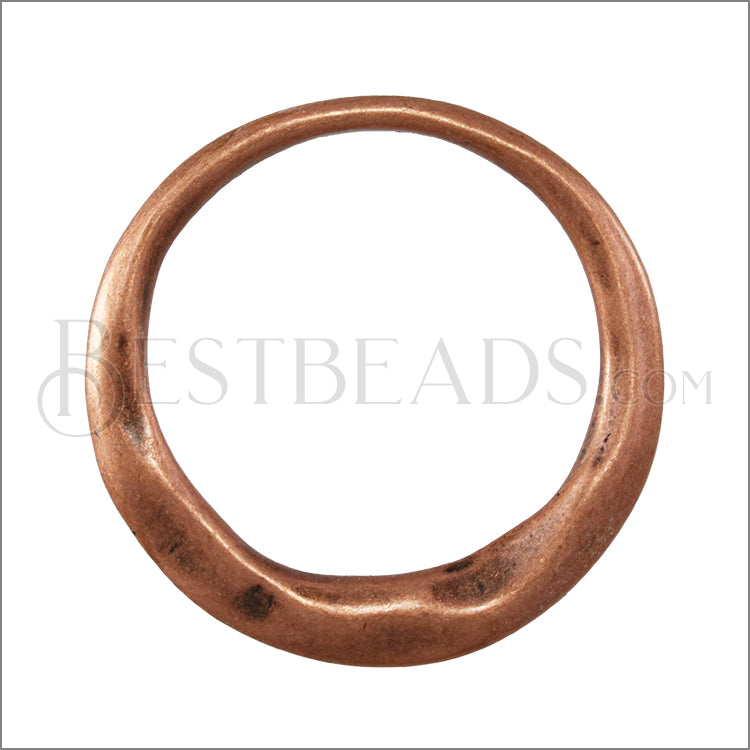 MEDIUM IRREGULAR RING slider ANT COPPER - 5 pcs