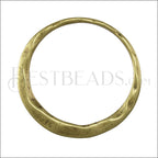 LARGE IRREGULAR RING slider ANT BRASS - 5 pcs