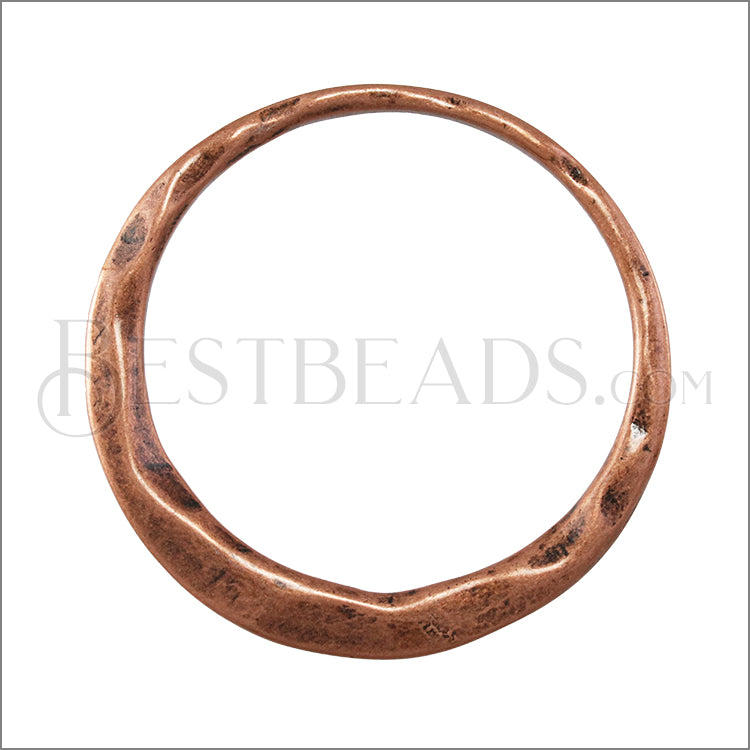 LARGE IRREGULAR RING slider ANT COPPER - 5 pcs