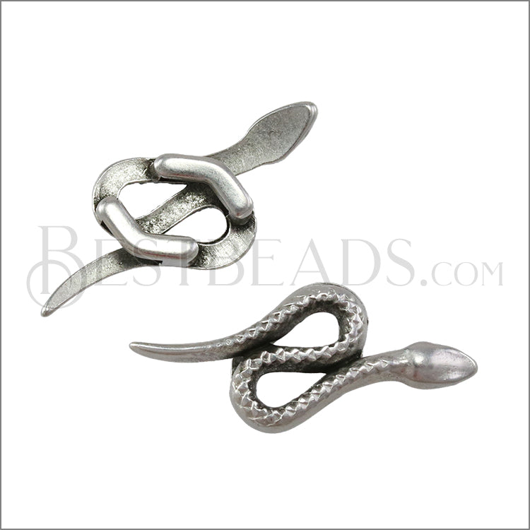 5mm flat SNAKE slider ANT SILVER - 10 pcs