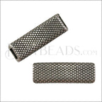 5mm flat LONG DOTS slider ANT SILVER - 10 pcs