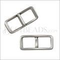 5mm flat FRAME slider ANT SILVER - 10 pcs
