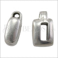 5mm flat CHARM HOLDER slider ANT SILVER - 10 pcs