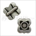 5mm flat SPANISH TILE slider ANTIQUE SILVER - 10 pcs