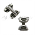 5mm flat DOUBLE SPANISH TILE slider ANTIQUE SILVER - 10 pcs