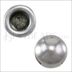 10mm flat DOME slider ANTIQUE SILVER - 10 pcs