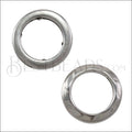 10mm flat RING TWIST slider ANTIQUE SILVER - 10 pcs