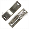 5mm flat RUSTIC FRAME slider ANTIQUE SILVER - 5 pcs
