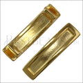 5mm flat RECTANGLE SETTING slider SHINY GOLD - 10 pcs