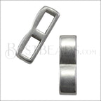 5mm flat DOUBLE BAR slider ANTIQUE SILVER - 10 pcs