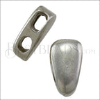 3mm round 2 STRAND TEARDROP slider ANTIQUE SILVER - 10 pcs
