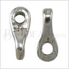 4mm round 2 STRAND TWIST slider ANTIQUE SILVER - 10 pcs