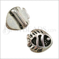 5mm flat TROPICAL FISH slider ANTIQUE SILVER - 10 pcs