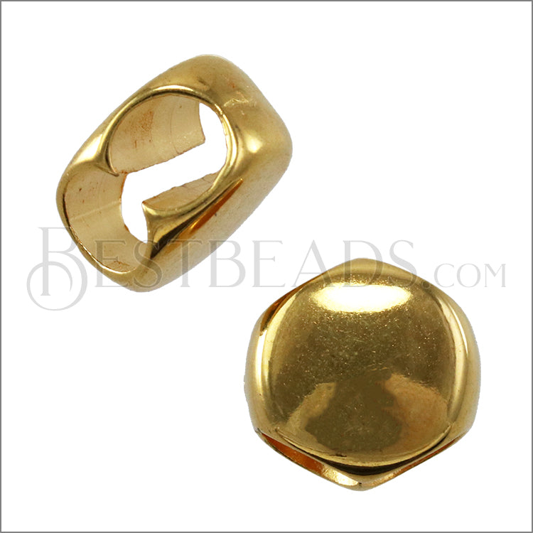 5mm ROUND BOLO slider GOLD - 10 pcs