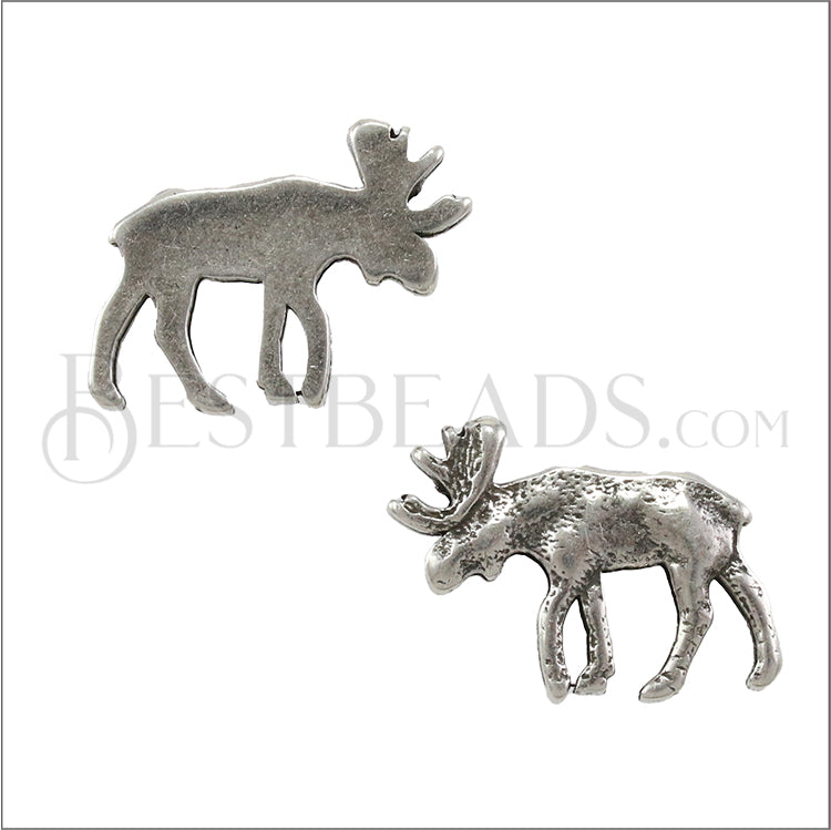 10mm flat MOOSE slider ANT SILVER - 10 pcs