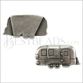 10mm flat CAMPER slider ANT SILVER - 10 pcs