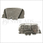 10mm flat CAMPER slider ANT SILVER - 10 pcs