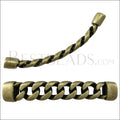 5mm flat CHAIN BAR spacer ANT BRASS - 10 pcs