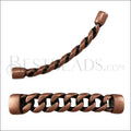 5mm flat CHAIN BAR spacer ANT COPPER - 10 pcs