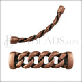 10mm flat CHAIN BAR spacer ANT COPPER - 10 pcs