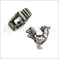 5mm flat ROOSTER slider ANT SILVER - 10 pcs