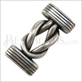 10mm flat INFINITY KNOT slider ANT SILVER - 10 pcs