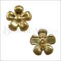 5mm flat CRIMP DAISY slider GOLD - 10 pcs
