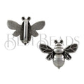 10mm flat HONEYBEE slider ANT SILVER - 10pcs