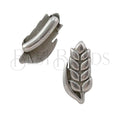 10mm flat WHEAT slider ANT SILVER - 10 pcs