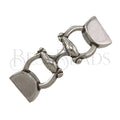 10mm flat HORSE STIRRUP slider ANT SILVER - 5 pcs