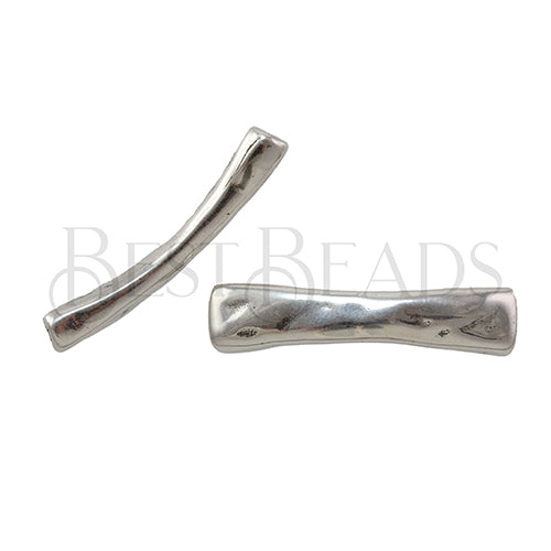 6mm flat VENETIAN BAR SPACER ANT SILVER - 5 pcs