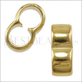 5mm round DOUBLE slider GOLD - 10 pcs