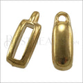 10mm flat CHARM HOLDER slider GOLD - 10 pcs