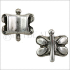 10mm flat DRAGONFLY ring ANT SILVER - 10 pcs