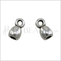 3mm round ROUND LOOP ends ANT SILVER - 10 pcs