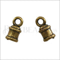 2mm round LOOP ends ANT BRASS - 10 pcs