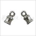 2mm round LOOP ends ANT SILVER - 10 pcs