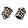 5mm round MOROCCAN loop end ANT SILVER - 10 pcs