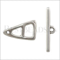 SMALL TRIANGLE TOGGLE clasp ANTIQUE SILVER - 10 clasps