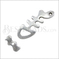 2mm BONEFISH Toggle Clasp ANTIQUE SILVER - 10 clasps