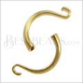 5mm flat CUFF HOOK clasp GOLD - 5 pcs