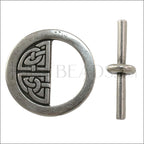 NORSE TOGGLE clasp ANT SILVER - 10 pcs