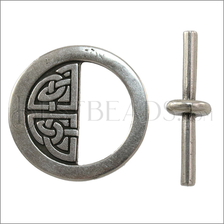 NORSE TOGGLE clasp ANT SILVER - 10 pcs