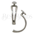 DOUBLE 4mm round CUT OUT cuff ANT SILVER - 1 pc