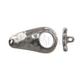 4mm DIMPLES TOGGLE clasp ANT SILVER - SET OF 2