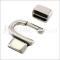 10mm flat HORSESHOE clasp ANT SILVER - 10 clasps